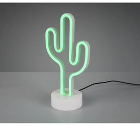 Veioză albă LED (înălțime 29 cm) Cactus – Trio