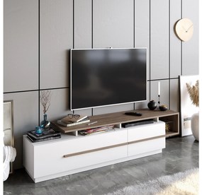 Masă TV/Dulap Pria (Nuc + Alb). 1088308
