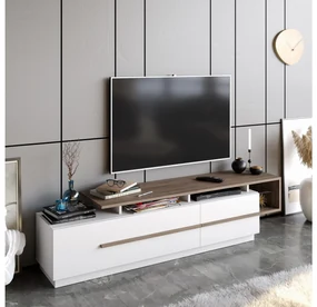 Masă TV/Dulap Pria (Nuc + Alb). 1088308