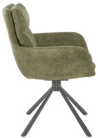 Scaun rotativ K495 stofa olive