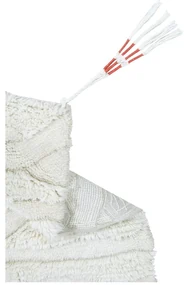 Covor tip traversă alb lavabil/țesut manual din lână 70x200 cm Enkang Ivory – Lorena Canals