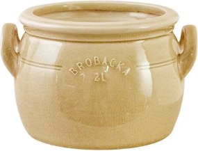Ghiveci din ceramică glazurată manual 2L galben, „Brobacka"