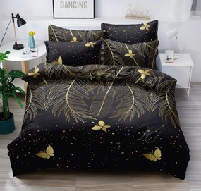 Lenjerie de pat din microfibra Culoare negru, VISATA Dimensiune lenjerie de pat: 70 x 90 cm | 140 x 220 cm