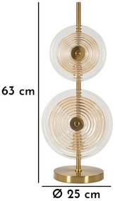Mauro Ferretti Lampă De Masa Venetia cm Ø 25X63 | Aosom Romania
