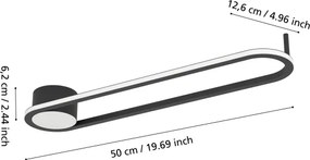 Plafonieră LED Eglo COLLECORVINO 902151-LED, 24W/230V, 2700/4000/6500K, neagră