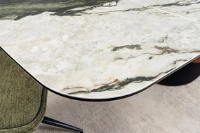 Masa extensibila ceramica gri taupe, furnir lemn de nuc ELEMENTS 180-260cm