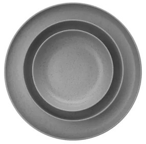 Set de veselă 12 piese gri/porțelan