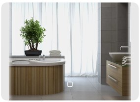 kleankin Oglinda pentru baie cu lumini LED, Oglinda reglabila pentru machiaj cu 3 temperaturi de culoare, 70 x 50 cm