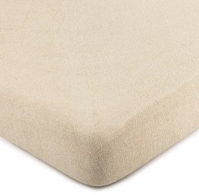 Cearșaf de pat 4Home, din bumbac fin, bej, 90 x 200 cm, 90 x 200 cm