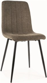 Scaun ALAN, verde olive/negru, stofa/metal, 45x39x91 cm