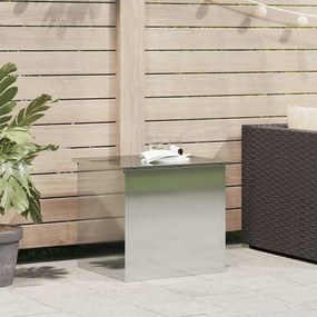 vidaXL Cutie de depozitare exterioară Argintiu 55 x 50,5 x 50 cm Oțel