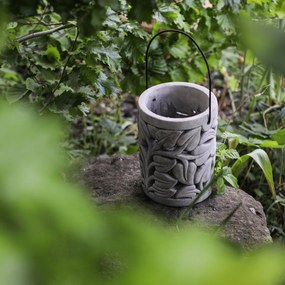 Felinar decorativ Folia, 19 x 25 cm, beton