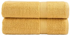 vidaXL Prosoape de duș premium SOLUND 2 buc auriu 70x140cm 600 gsm