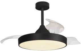 Lustra LED CCT cu ventilator si telecomanda ALASKA negru MA-8754
