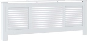 vidaXL Mască pentru calorifer, alb, 205 cm, MDF
