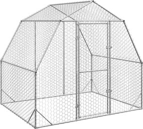 vidaXL Pui de găină 2,5x2x2,25 m Oțel galvanizat