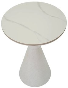 Măsuță auxiliară rotundă cu blat ceramic ø 44 cm Fush – Mauro Ferretti