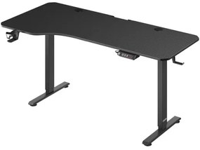 Deuba Birou de birou reglabil pe inaltime negru-160x75x118 cm