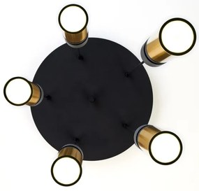 Lustră pe cablu Jupiter 2017 ALAS 5xGU10/10W/230V auriu/negru