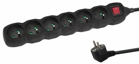 Prelungitor Esperanza ELK217K switch ON/OFF 6 prize 1.5m Negru