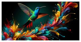 Tablou colibri și explozie de culori
