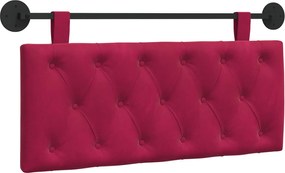 vidaXL Cap de pat suspendat Pe perete Roșu Vin 110 x 55 x 7 cm Catifea