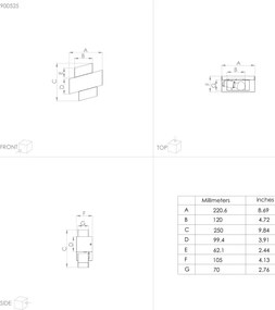 Aplică TIMPAROSSA 1xE27/40W/230V albă Eglo 900525
