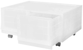 Cutie de depozitare modulară Wave twin Mist curoți 54,6 x 43,4 x 22 cm, Larg - 2 sertare - rotițe
