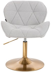 HR111N Scaun Gri Boucle cu Bază Aurie