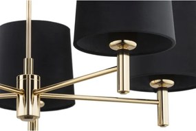 BRILAGI - Lustră pe tijă MONTE 5xE27/60W/230V negru/auriu