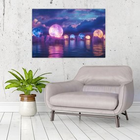 Tablou - Planete pe apă (90x60 cm)
