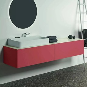 Dulap baza suspendat Ideal Standard Atelier Conca rosu - oranj mat 2 sertare 200 cm