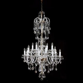 Candelabru cristal Bohemia, antique brass diam. 91cm H-150cm THEODORA XVI CE