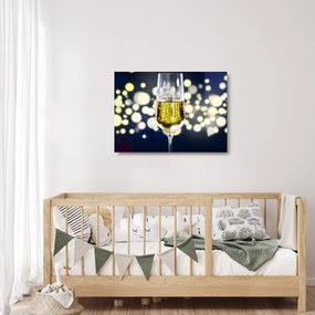 Tablou pe sticlă cu șampanie (70x50 cm)