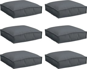 vidaXL Pernă 6 pcs Antracit 40 x 40 x 8 cm Material Oxford