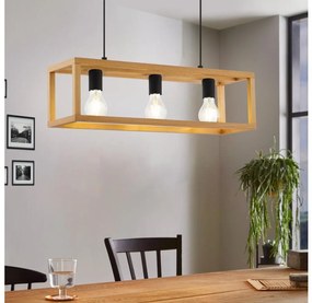 Eglo 32144 - Candelabru suspendat pe cablu BLACKCROWN 3xE27/40W/230V, maro