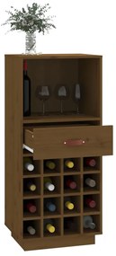 Dulap de vinuri, maro miere, 45x34x100 cm, lemn masiv de pin maro miere, 1