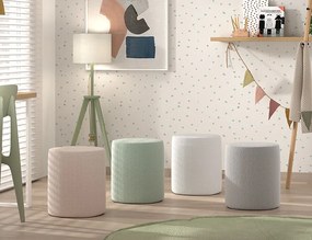Taburet MOON roz, din țesătură bouclé, multifuncțional – Vipack