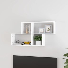 vidaXL Raft de perete, alb, 100x18x53 cm, lemn prelucrat