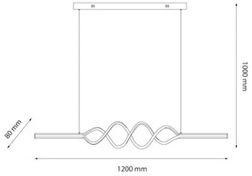 Lustră LED pe cablu ANCONA LED/36W/230V auriu