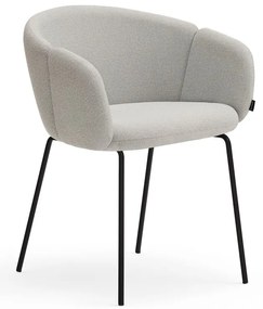 Scaun de sufragerie gri deschis tapițat Add – Teulat