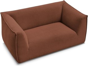 Canapea portocalie cu tapițerie din catifea reiată 170 cm Giorgia – Bobochic Paris