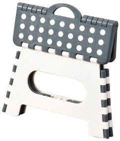 Taburet pliabil Kesper 70533, alb/gri, 35 x 22 x27 cm
