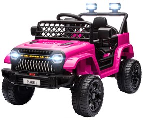 AIYAPLAY Mașină electrică pentru copii 4x4 cu telecomandă 2,4Ghz, 2 motoare 12 V, viteză reglabilă, muzică, claxon, lumini LED, negru | Aosom Romania