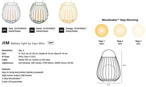 Lampa LED portabila pentru exterior solara cu baterii Jim To-Go galben