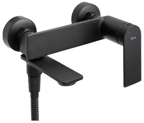 Baterie cada - dus Rea Storm monocomanda negru mat cu set de dus