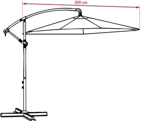 Umbrelă reglabilă AVENBERG SUNNY 300, diametru 3M, verde închis