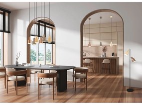 Lustră galbenă cu abajur din metal ø 12 cm Agudo – Trio