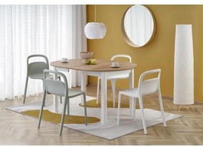 Masa Bucatarie Si Dining Ringo Stejar Artizanal/ Alb 102(142)x102