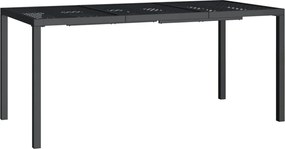 vidaXL Masă de grădină, antracit, 165x80x72 cm, oțel